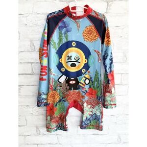 KRIO + COLOR Girl's Swimsuit UV protection Size 10-12 Reef Scuba Diving Koi